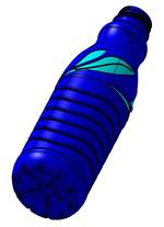 bottle mold in blue